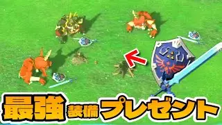 ボコブリンにマスターソードとハイリアの盾あげてみた。最強装備プレゼント【ゼルダの伝説ティアーズオブザキングダム　ティアキン】