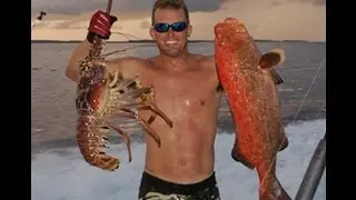 Sauteed Lobster with Snook Fillet, Asparagus and Smashed Sweet Potatoes!