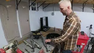 Разборка передней части мотоцикла Harley Davidson Shovelhead 41 мм.