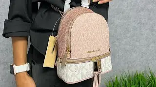 Распаковка MICHAEL KORS Rhea Mini Color-Block Logo Backpack
