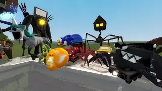 EVERYTHING TURNED INTO MONSTERS: CAR EATER, BUS EATER, CURSED THOMAS, MONSTER HOUSE IN GMOD!!