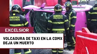 Muere un hombre al volcar su auto en la calzada San Antonio Abad, CDMX