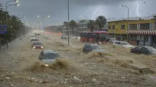 🌊⛈️ Santiago, Chile Under Hailstorm Attack | Sudden Floods Paralyze Streets !
