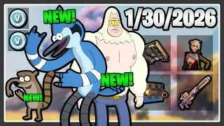 100 V-BUCKS, *NEW* REGULAR SHOW SET, *NEW* AXOLOTL SHOES