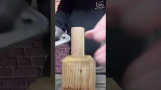 CDS Celtibero Survival Fixed Blade Knife slicing the Tube on top of Workbench