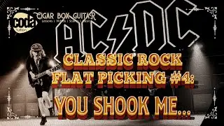 Cigar Box Guitar - Classic Rock Flatpicking - You Shook Me All Night Long