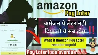 What if Amazon Pay later remains unpaid - Pay Later ka pesa nhi diya - Amazon loan overdue