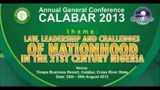 Nigerian Law | Nigerian Bar Association (NBA) Annual General Conference 2013