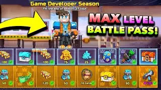 Max Level Game Developer Battle Pass in Pixel Gun 3D! 🎮 (Developer Season Weapons)