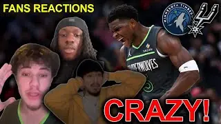 NBA fans reaction to Anthony Edwards&rsquo; CLUTCH performance as the Timberwolves beat the Spurs 🔥