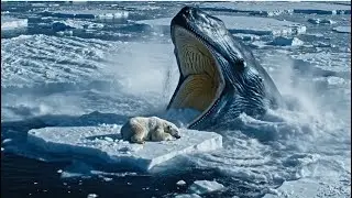 polar bear that doesn't care about the whale
