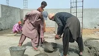 Top slab concrete with labour hand mixing ratio 1:2:4 with SRC Cement