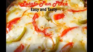 potato pan pizza | easy and tasty aloo pizza recipe | how to make potato pizza | quick pizza recipe