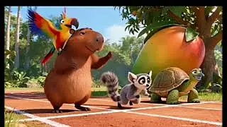 Capybara vs Lemur vs Turtle | Who Wins the Mango Race? 🍋🐢🐒