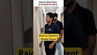 Raid at eSaral Gurukul Student Hostel Room😱 Bachcha Pakda Gaya😡#esaral #jee #shorts