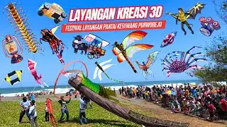 Festival Layangan Kreasi 3D di Pantai Ketawang Purworejo 2024 - Layangan Unik, Layangan Hias