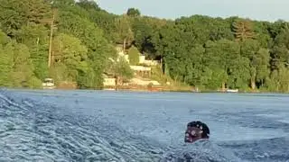 Powder Snowboard pond skim with winch rewinch