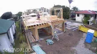 TIMELAPSE - Building a Timber Framed House in 3 minutes. (Australia)