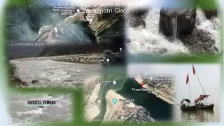 Goddess Yamuna Holy River and its  confluence point ( Prayag ) in Triveni Sangam, Prayag Raj