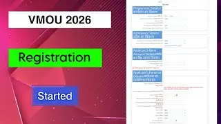 VMOU 2026 Registration Started | VMOU 2026 Application form | MDE