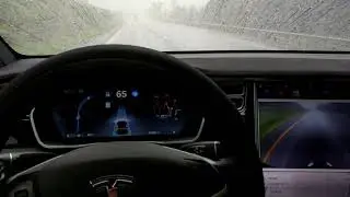 TESLA 🚗 AutoPilot vs. SUPER HEAVY RAIN 🌧️⛈️🌪️ 2018.26.3