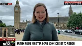 Embattled British Prime Minister Boris Johnson is set to resign