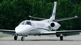 Private Cessna 550 Citation II Lands at Destin Airport