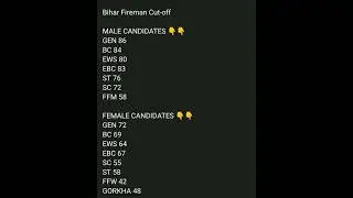 bihar fire man final cutoff #biharfiremanexam #biharfinalcutoff #fireman   #bihar