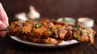 Garlic Parmesan Chicken Skewers Recipe