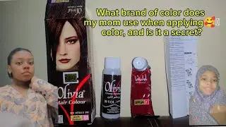 What brand of color does my mom use when applying color, and is it a secret?🥰