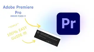 Adobe Premiere Pro - MME device internal error FIXED 2025 **EASY & FAST**