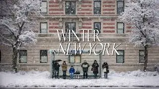 Snowy New York streets soft jazz vibes🎶