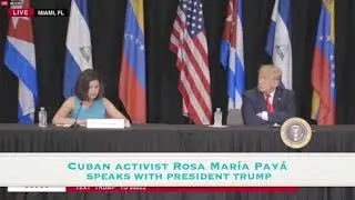 Rosa Mar&iacute;a Pay&aacute; habla al Presidente Donald Trump: Cuba in Crisis-A Communist threat across America🇺🇸