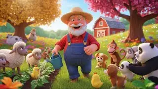 Old MacDonald Had a Farm 🐼🐵🐶 | Panda, Monkey & Friends | Fun Kids Song | 3D Animation