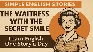 Simple English Story: The Waitress with the Secret Smile (Learn English Through Story)