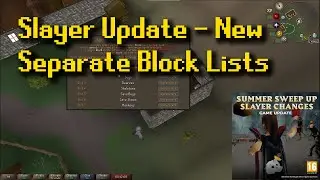OSRS Slayer Update - New Separate Block lists