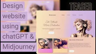 Design music website using Midjourney and chatGPT as inspiration(Teaser) #figma #midjourney #chatgpt
