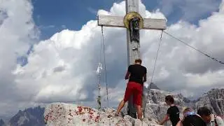 Via Ferrata in the Dolomites on Italy & Austria border