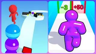 Tall Man Run 3d Vs Stack Rider 3D 🟤⚫️New Levels Big New Update Max Walkthrough Android iOS Gameplay