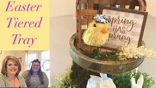 EASTER TIERED TRAY/FARMHOUSE STYLE/EASY AND FUN
