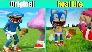 Sonic eat poob Amy Rose - Sonic The Hedgehog 3 Animation | Sonic Original vs Plush Toys