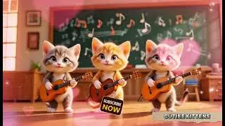 Pixar-Style Kittens😻 Playing Guitars | Cutest Animated Cat Band Ever | Cat playing guitar 🎸
