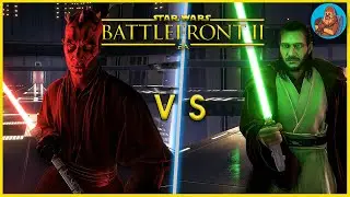 Qui-Gon Jinn Vs Darth Maul - Star Wars Battlefront 2