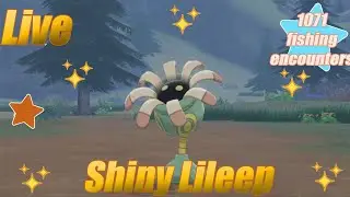 Live Shiny Lileep - 1071 fishing encounters - Crown Tundra - Pokemon Shield