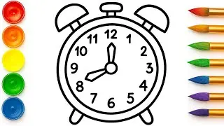 How to Draw a Cute Alarm Clock | Step by Step Tutorial 🕒✨