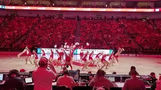 The Scarlets Dance Team Performance Nebraska Women's Basketball 24-25