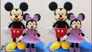 3d origami Minnie mouse , paper miniature Minnie mouse , paper craft idea