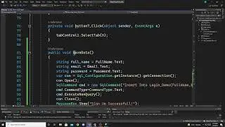 LogIn/SignUp Using SQL DataBase C#
