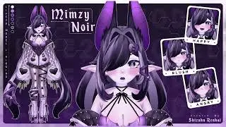 Mimzy Noir VTuber Live2D Model - Preview Advance Rigging