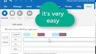 Talk and send voice messages with Audio for Outlook